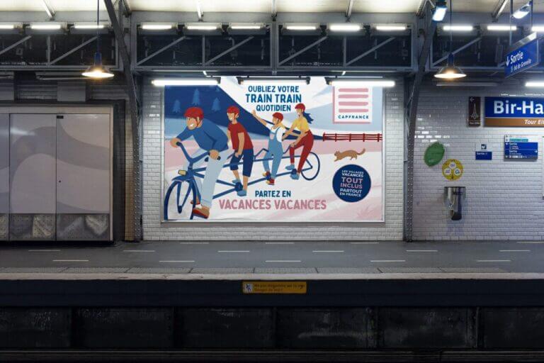 CAP FRANCE – SUBWAY DISPLAY CAMPAIGN “PARTEZ EN VACANCES VACANCES”