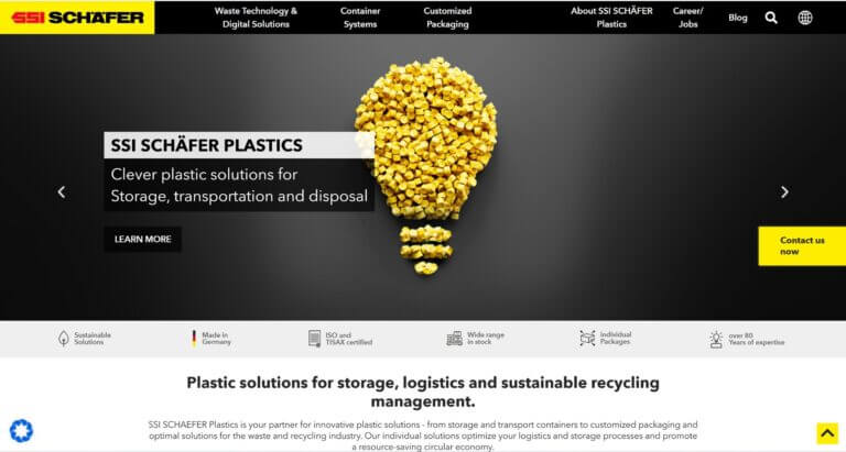 SSI Schäfer Plastics / B2B Website